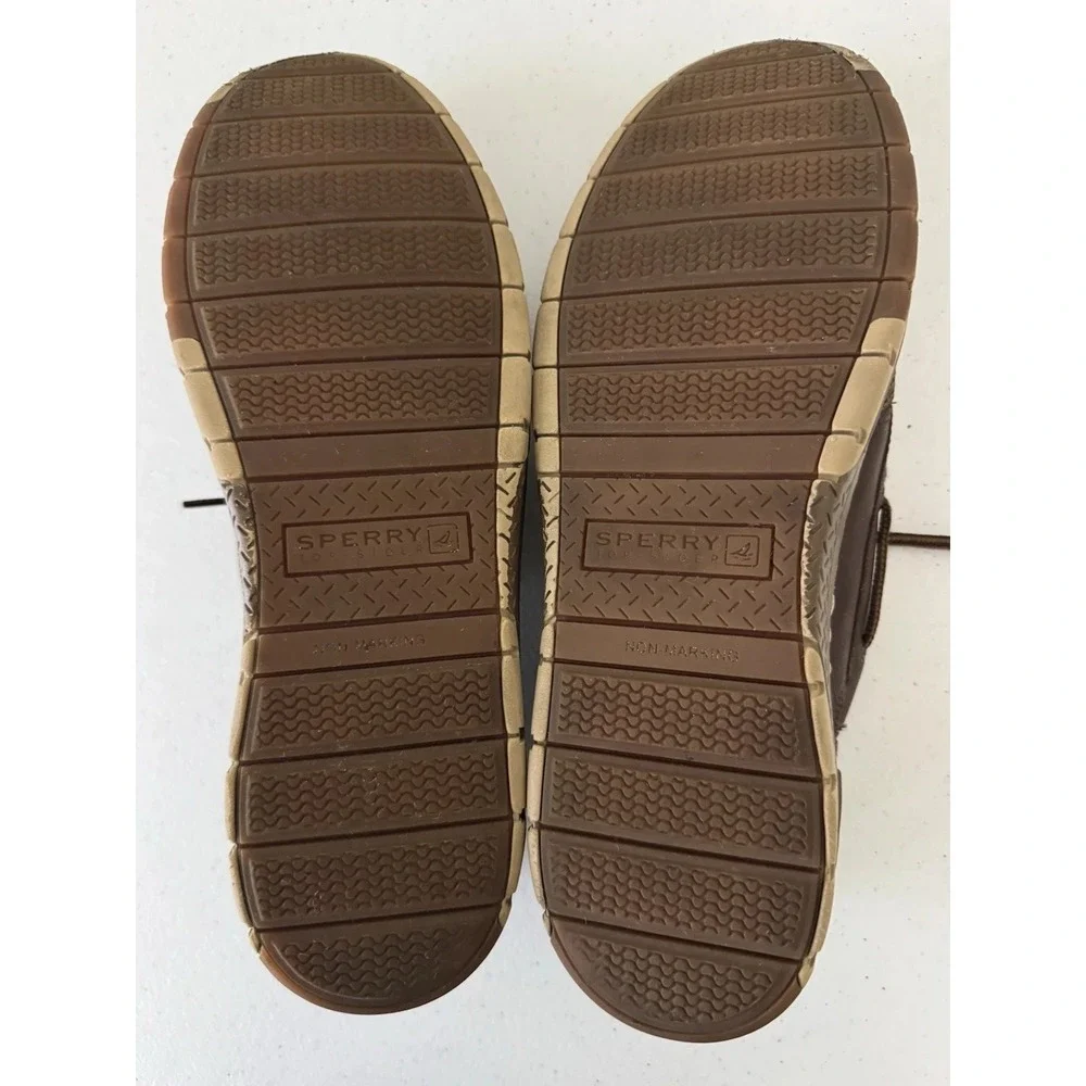 Sperry Top-Sider Men's 12M Tarpon 2-Eye Boat Shoe Brown Leather Memory Foam
